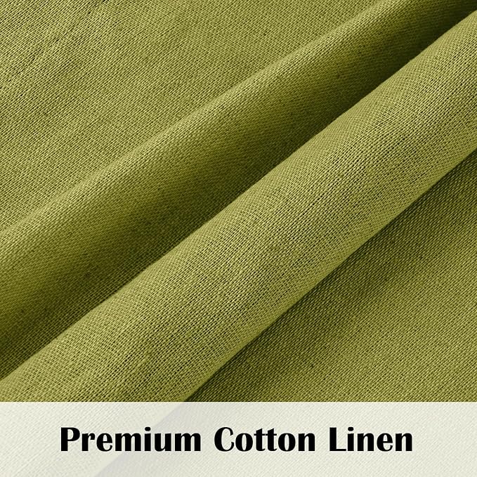 Farmhosue Kitchen Curtains 36 Inch Length, Rustic Cotton Linen Tier Curtains - Image 5