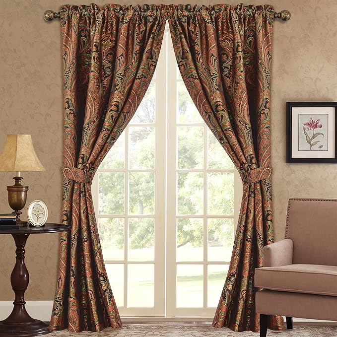 Loom and Mill Paisley Damask Curtains - Image 2