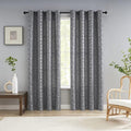 Taisier Home Silver Foil Print Linen Textured Curtains Geometric Dots Pattern by TaisierHome
