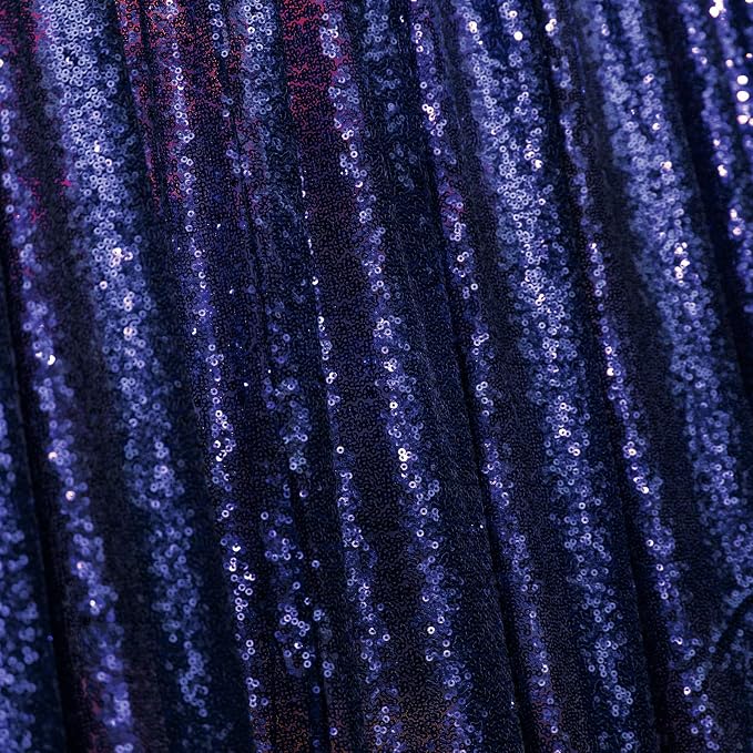 JYFLZQ Navy Blue Sequin Backdrop Curtains 6ft x 8ft 1 Panel Glitter Photo Booth - Image 9