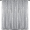 Sugargirl Silver Sequin Backdrop Curtain 10FTx10FT Glitter Silver Background by Sugargirl