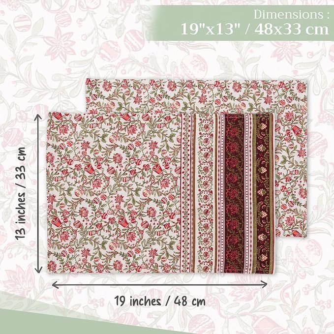 Maison d' Hermine Placemats Set of 4 Reusable 100% Cotton | Cloth Place Mats - Image 4