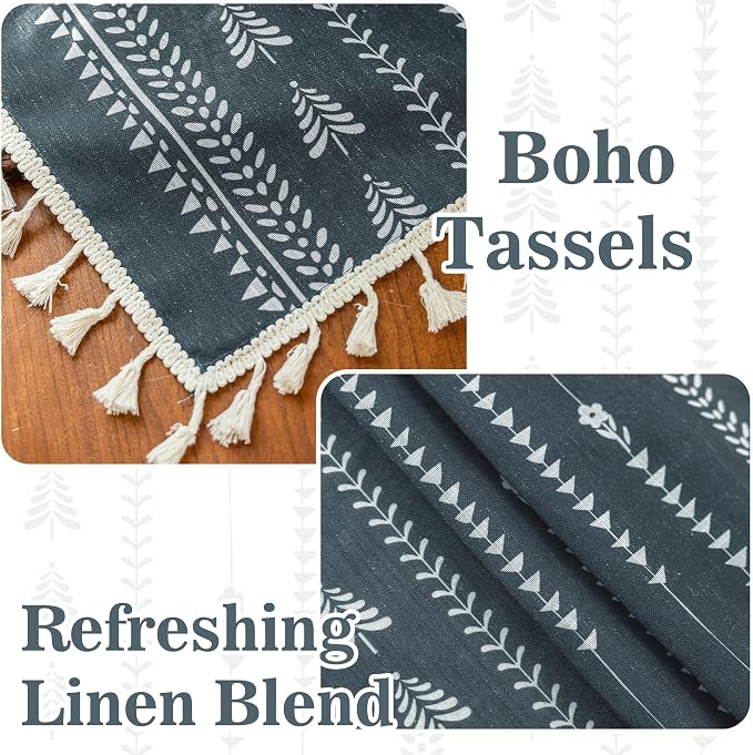 Boho Dark Grey Curtains - Image 3