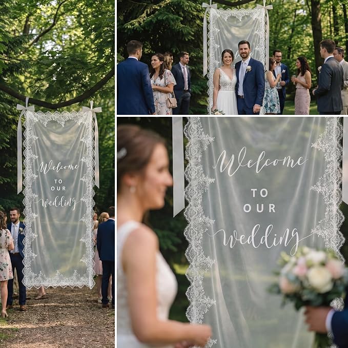 Boao Sheer Wedding Welcome Sign - Image 5
