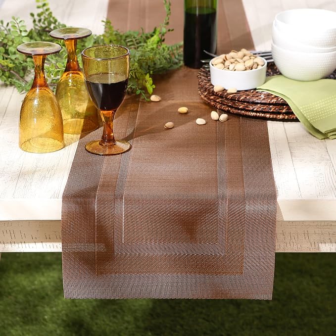 DII PVC Tabletop Collection Woven Indoor/Outdoor, Table Runner - Image 3