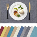Homaxy Cloths Placemats for Dining Table Set of 8, Charcoal Gray | Heat by Homaxy