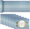 Aofmee Table Runner and Placemats Set of 6 Washable, Heat Resistant Place Mats by Aofmee