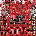 Red and Black Graduation Decorations 2026 by Yavxzvbw