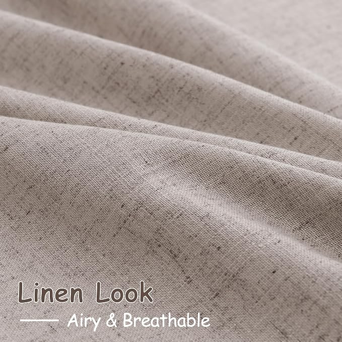 Brownish Grey Linen Curtains 96 Inches Long - Image 5