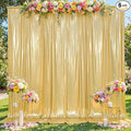 30x12ft Glitter Gold Backdrop Curtains, Sequin Curtains Wrinkle Free Polyester by Gogoparti
