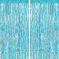 2 Pack Fringe Curtains Foil Shiny Fringe Backdrop Tinsel Door Streamers Foil by TOTAFAM
