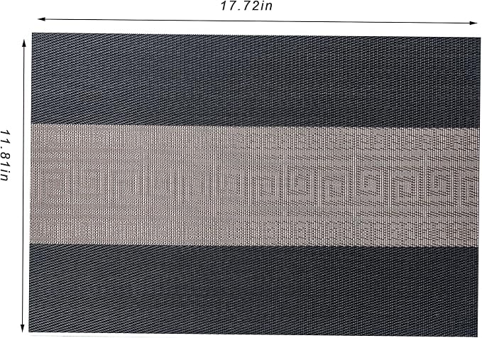 Placemats Set of 6 Washable Indoor | Outdoor Vinyl Place Mats - Image 2