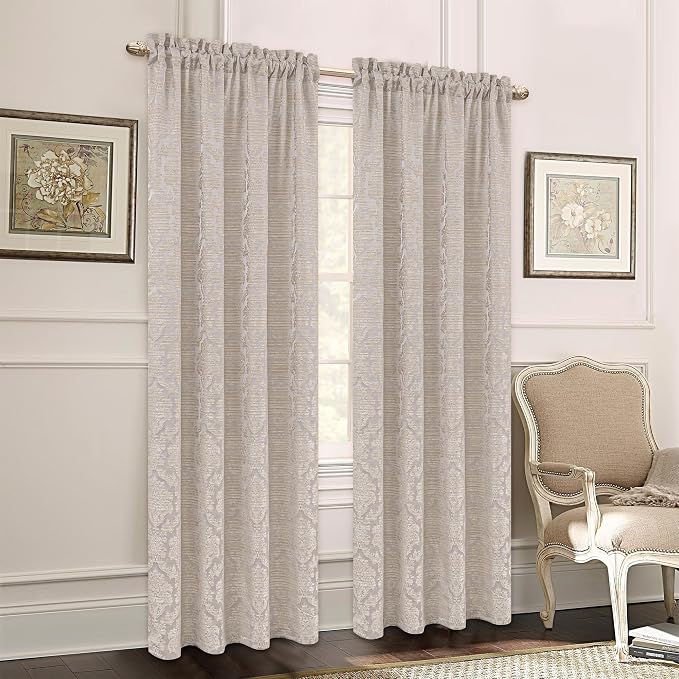 Loom and Mill Damask Floral Curtains - Image 8