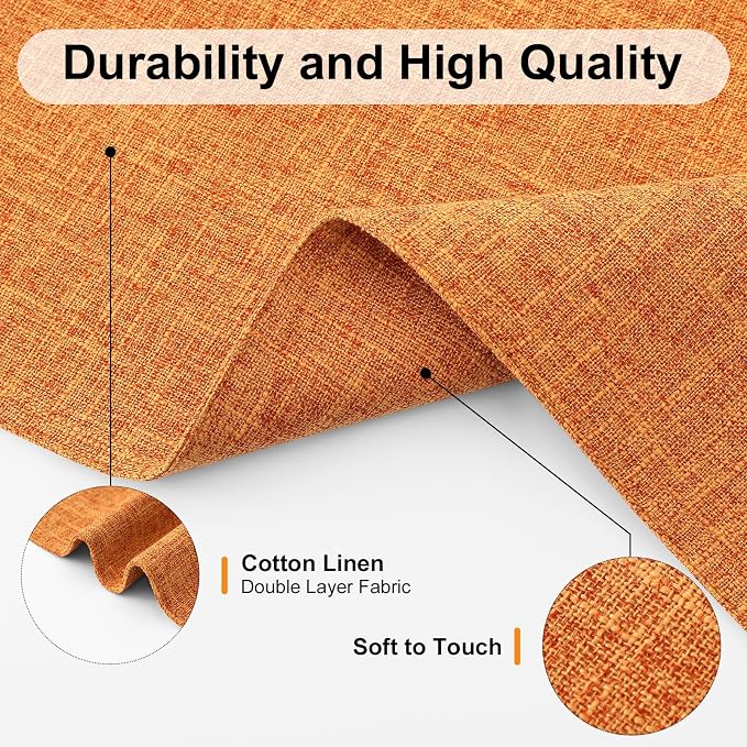 Homaxy Cloths Placemats for Dining Table Set of 6, Cotton Linen Blend Table Mats - Image 5