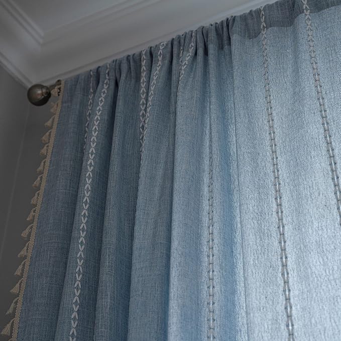 Sutuo Home Boho Curtains for Bedroom 63 Inch Length, Light Filtering French - Image 5