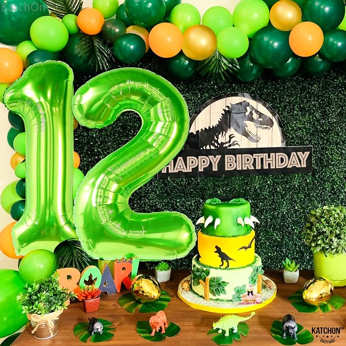 KatchOn Light Green 12 Balloon Number 40 Inch | Lime Green 12 Balloon, Happy - Image 6