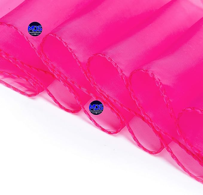 MDS Pack of 75 PCS Organza Chair Sashes Wider Dining Chair Bows Ribbon Tie Back for Wedding Party Birthday Bridal Shower Reception Event Banquet Home Chair Cover Decoration - Magenta