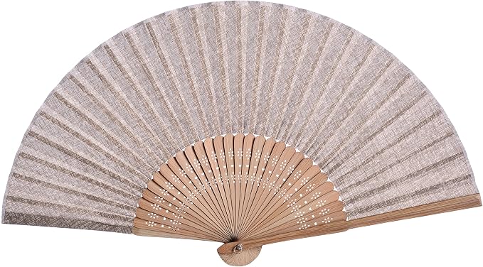 Hand Fan with Beautiful Fabric Printed by Salutto