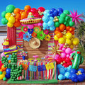 Mexican Fiesta Party Decorations, Cinco De Mayo Rainbow Balloon Arch Kit | by Nyvrexo