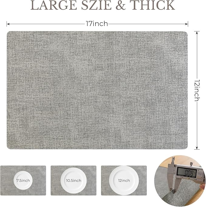 Romanstile Vinyl Placemats Set of 6-12 X 17 Inch - Image 6