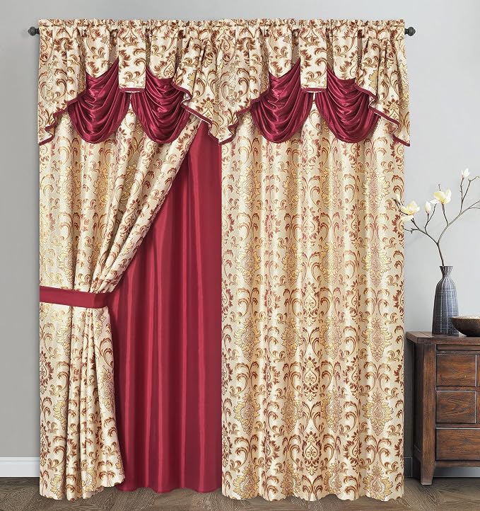 GOHD Samba Star Jacquard Window Curtain 2PC Panels.W54 xL90 - Image 2