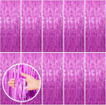 BOMSI 10 Pack Hot Pink Party Decorations Tinsel Curtain Streamers Foil Fringe by BOMSI