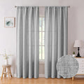 Tollpiz Linen Curtain Bedroom Rod Pocket Semi Sheer Curtains Burlap Light by Tollpiz