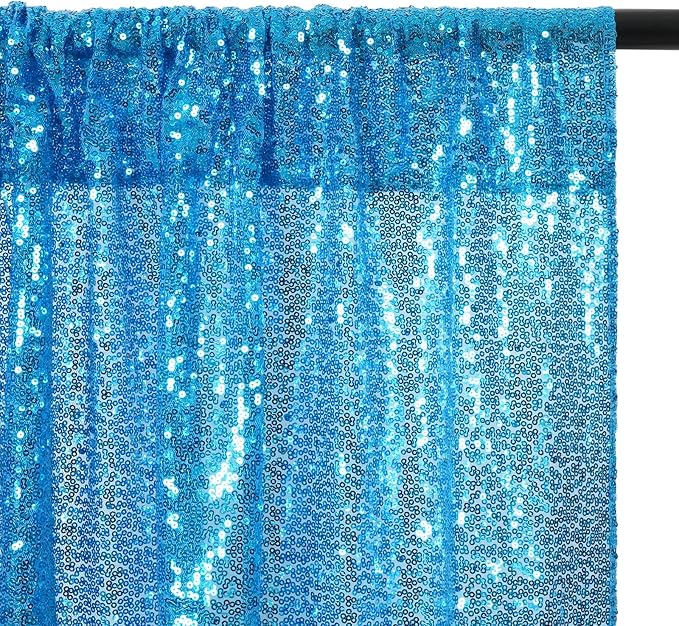 Eternal Beauty Turquoise 3mm Sequin Backdrop 10x10 Ft - Image 7