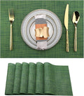 SLKQG Green Placemats Set of 6 by SLKQG