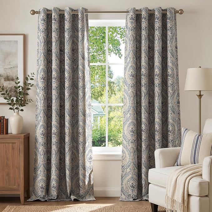 jinchan Linen Textured Curtains by JINCHAN