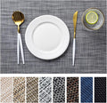 LEXMORE Placemats Set of 6 Vinyl/Plastic Woven Place Mats by lexmore