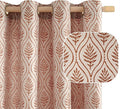 BGment Terracotta Leaf Jacquard Curtains 72 Inches Long by BGment