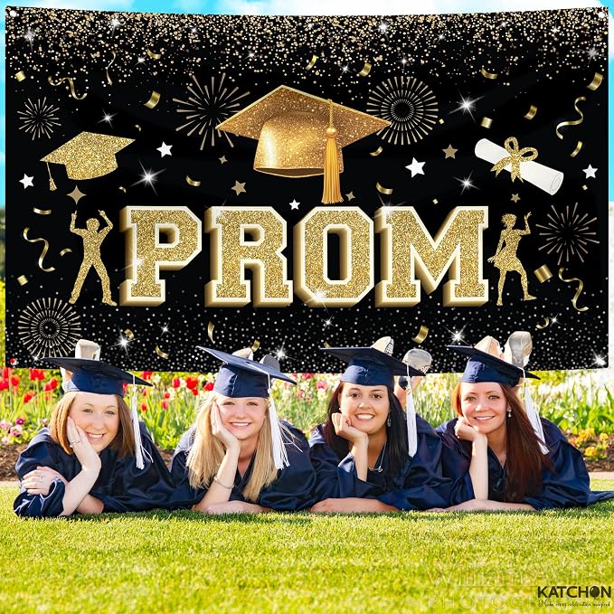 KatchOn Grad Party Prom Decorations 2026 Graduation Party Decorations | Black - Image 4