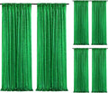 Green Sequin Backdrop Curtains-6 Panels 2FTx8FT Green Backdrop by SoarDream