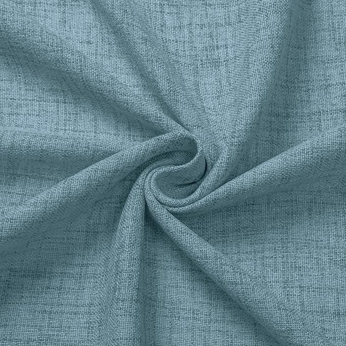Tollpiz Linen Tier Curtains Rod Pocket Semi Sheer Short Kitchen Curtain Half - Image 9