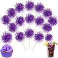 40 PCS Foil Firework Cupcake Toppers Fireworks Cupcake Picks Sparkle Tinsel by ZHUOWEISM