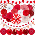 35PCS Party Decorations Paper Fan Hanging Set by MoonBoat