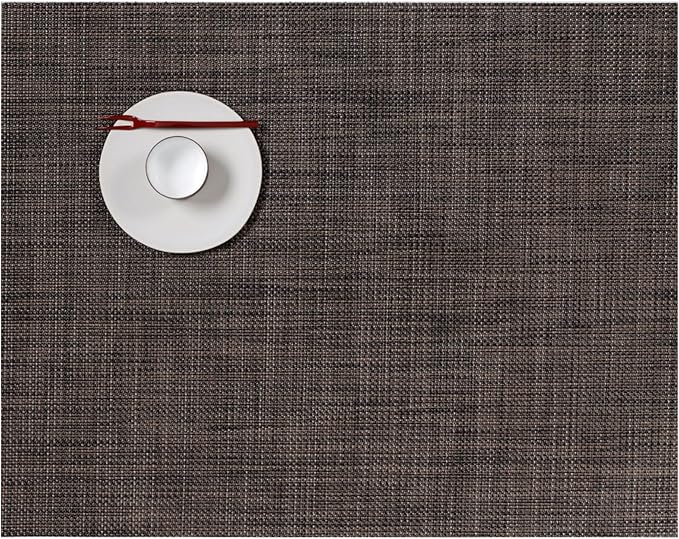 Chilewich Mini Basketweave Placemats, Woven Rectangle Placemats Set of 4 | Easy by Chilewich