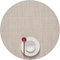 Chilewich Mini Basketweave Placemats, Round Woven Placemats Set of 4 | Reusable by Chilewich