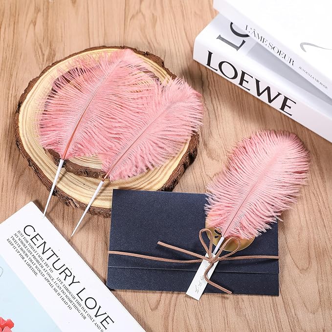 SOGUGOM Pink Craft Ostrich Feathers - 30PCS 8-10 inch Ostrich Feathers Kit for Centerpieces, Kindergarten Crafts, Dream Catchers and DIY Projects(Lotus Pink)