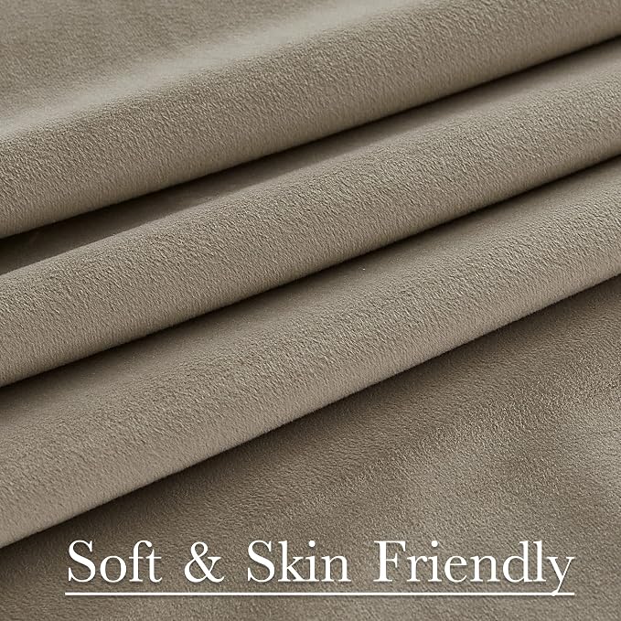 Wide Doorway Curtain 80 inches Long Camel Beige Room Darkening Privacy Protect - Image 7