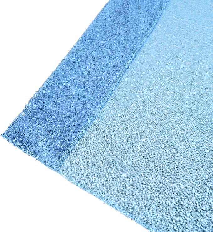 Poise3EHome Baby Blue Sequin Backdrop Curtain, 8FT x 10FT Sequin Photography - Image 7
