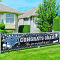 Blue Silver Graduation Party Decorations/Congrats Grad Graduation Banner Navy by Unknown