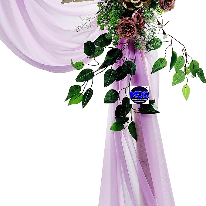 MDS Halloween Chiffon Draping Fabric - 1 Panel, 30" Wide x 100ft Long - Sheer Spooky Arbor & Canopy Drapery for Haunted House Backdrops, Party Ceilings, DIY Costumes & Themed Events - Orchid