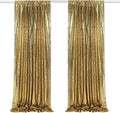 Black Gold Sequin Backdrop Curtains Party Glitter Drapes 2 Pcs 2FTx8FT | by B-COOL