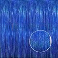GOER 6.4 ft x 8.2 ft Metallic Tinsel Foil Fringe Curtains Party Photo Backdrop by GOER