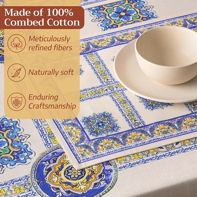 Maison d' Hermine Placemats Set of 4 Reusable 100% Combed Cotton | Cloth Place - Image 4