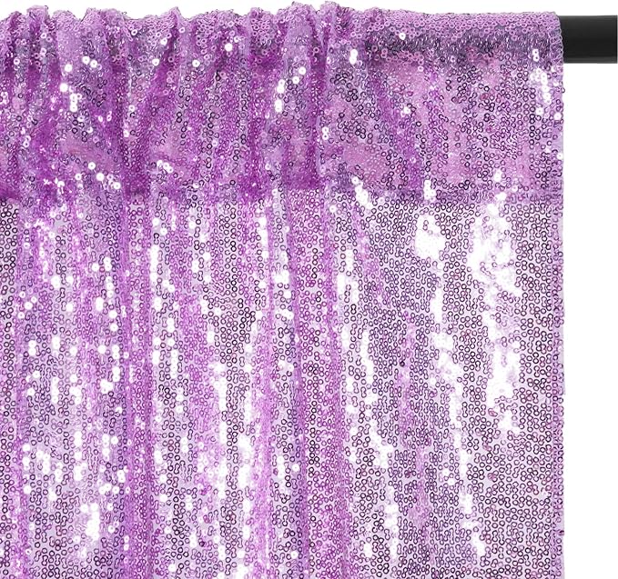 Eternal Beauty Lavender 3mm Sequin Backdrop 8x8 Ft - Image 7