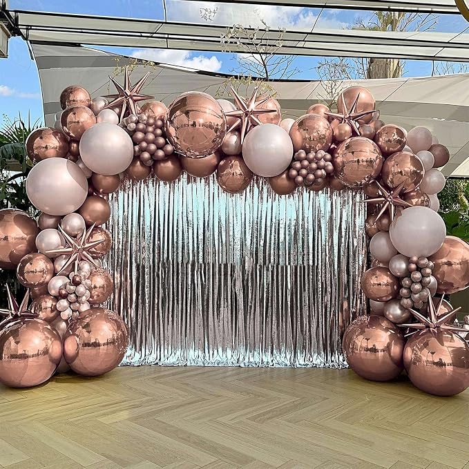 18 Pcs Foil Balloons Shiny Round Balloons Set Large Balloon Garland Arch - Image 6