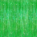 Crosize 2 Pack Laser Green Party Streamers Backdrop, 3.3 x 9.9 ft | Tinsel Foil by Crosize